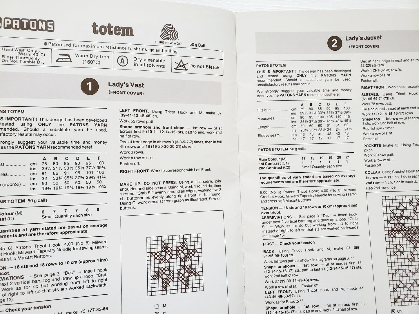 Patons Totem, Tricks with Tricot, Booklet by Patons, C40, Tricot Crochet, Knitting