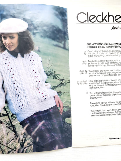 Knitting Booklet by Cleckheaton. Aran / Fair Isle Knits in 8 PLY Machine wash, Book No. 407