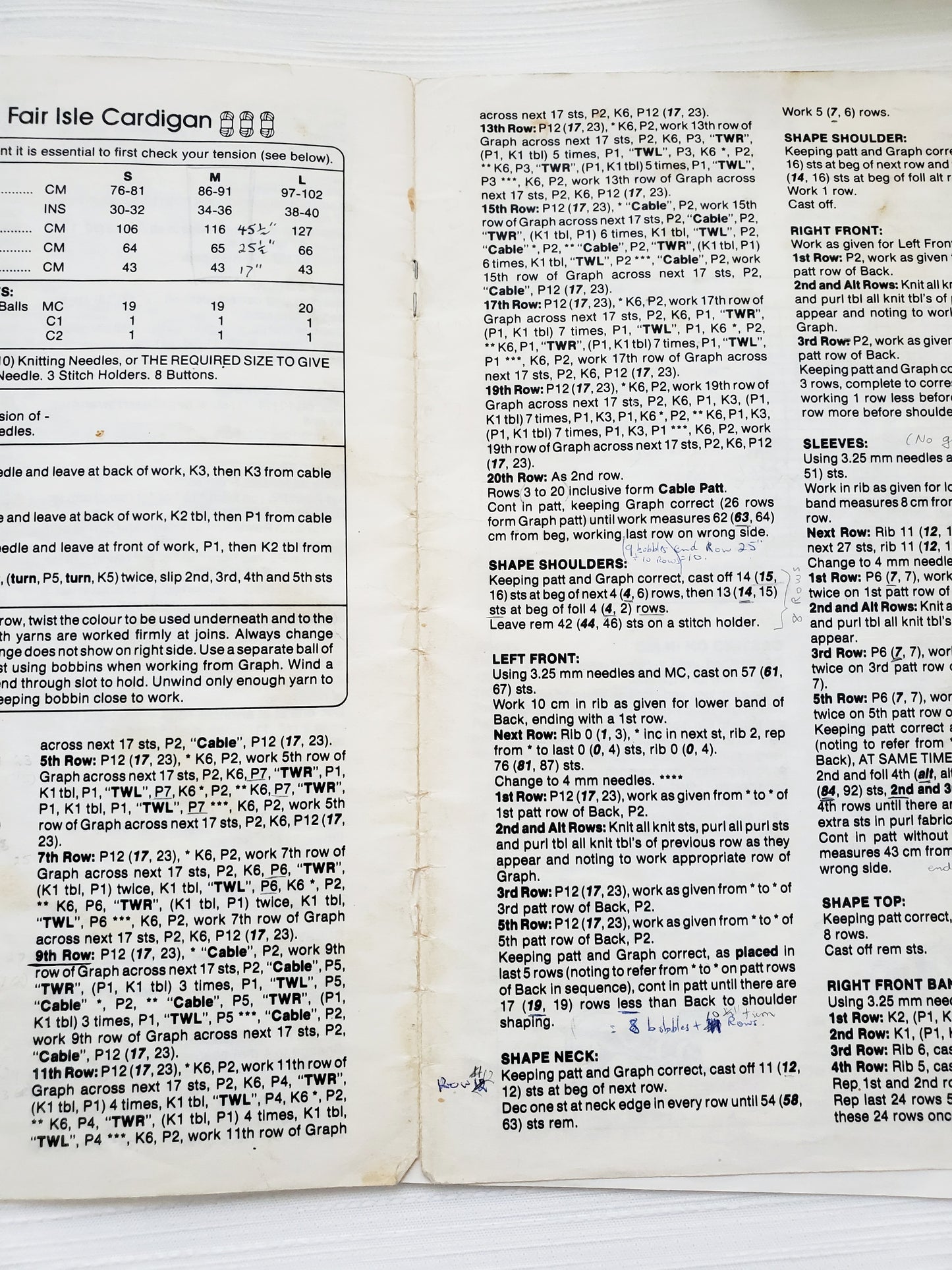 Knitting Booklet by Cleckheaton. Aran / Fair Isle Knits in 8 PLY Machine wash, Book No. 407