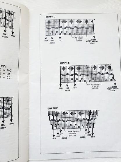 Knitting Booklet by Cleckheaton. Aran / Fair Isle Knits in 8 PLY Machine wash, Book No. 407