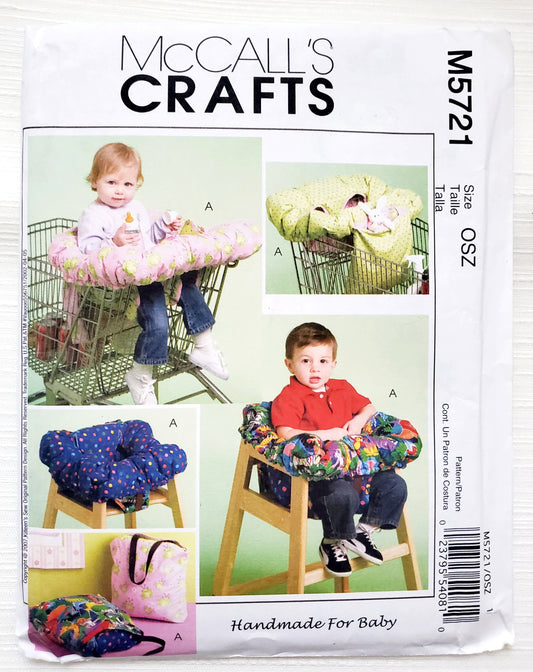 MCCALLS Sewing Pattern M5721, McCalls Craft, Shopping Cart Cover, Trolley Cover, Baby, Toddler