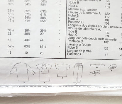 MCCALLS Sewing Pattern 9123, Nursing, Nurse Uniform, Scrubs, Customized Scrubs, Size Small, Medium, Large