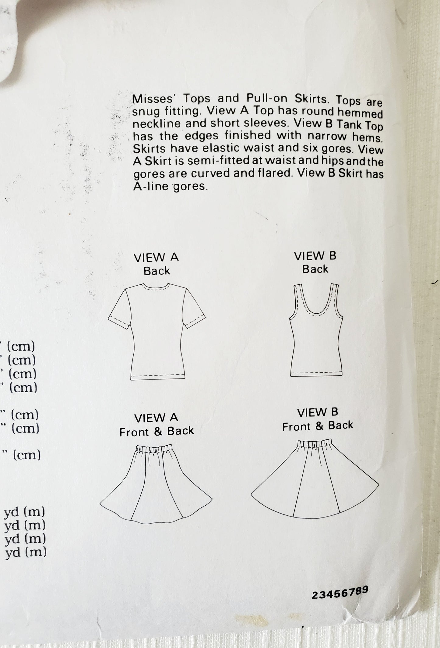 KWIK SEW Sewing Pattern 2159, Tops, Skirts, Pull-on, Six Gores, Flared, Size XS- L