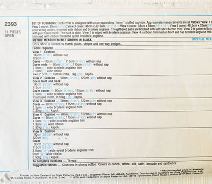 STYLE Sewing Pattern 2393, Scatter Cushions, Cushions, Craft, Cushions with Trim