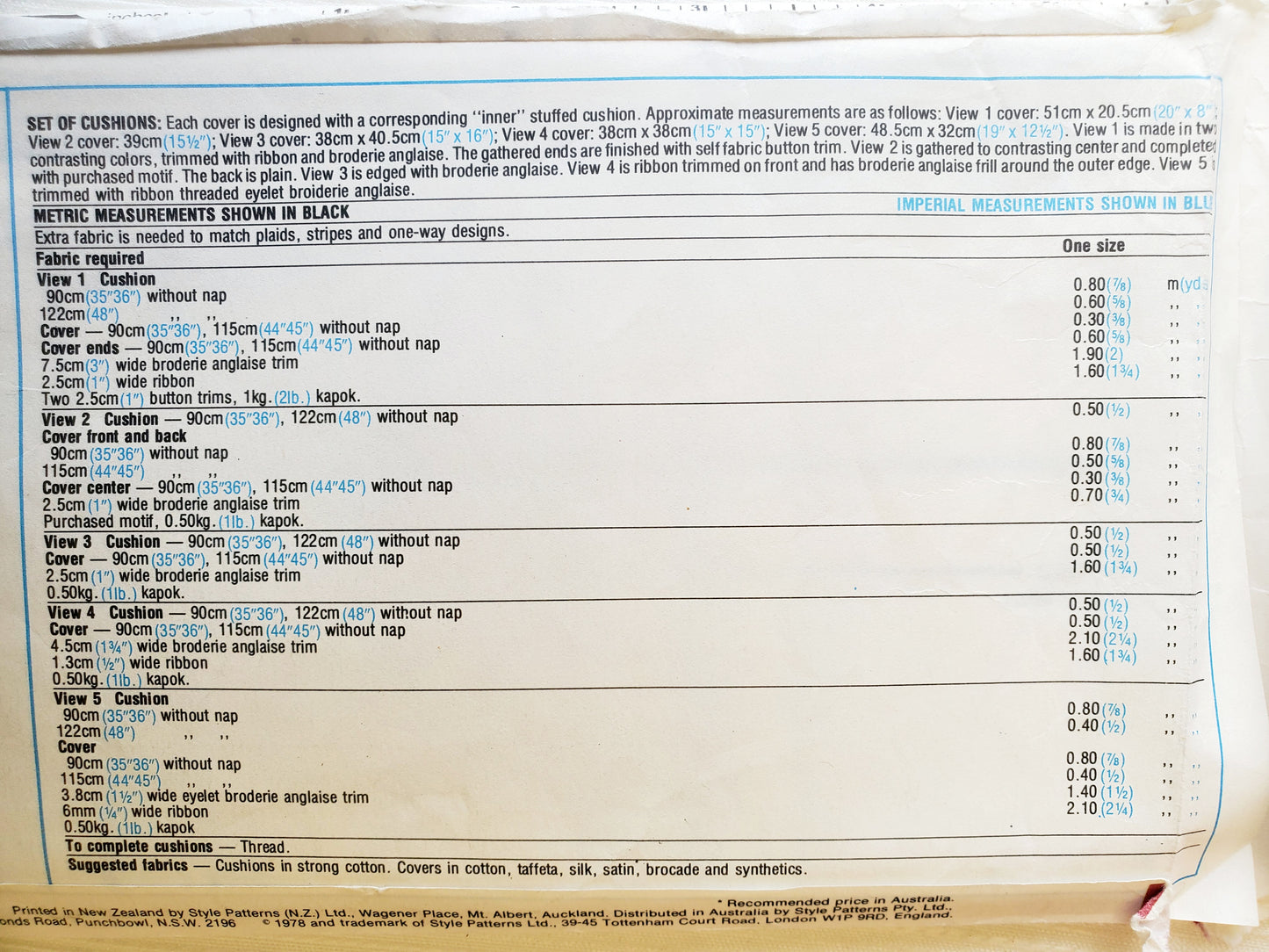 STYLE Sewing Pattern 2393, Scatter Cushions, Cushions, Craft, Cushions with Trim