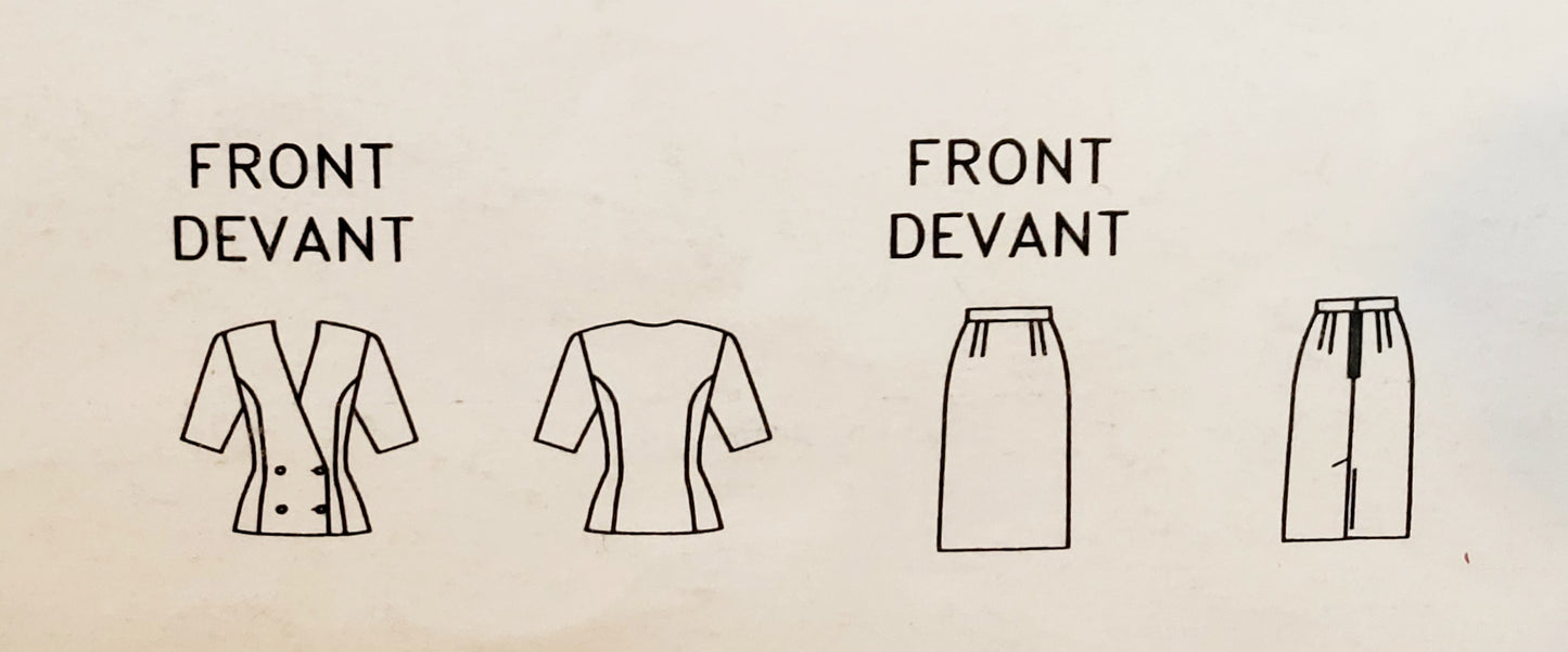 BUTTERICK, SEE & SEW, Sewing Pattern 4174, Jacket, Skirt, Double Breasted Jacket, Outfit, Size 12-16