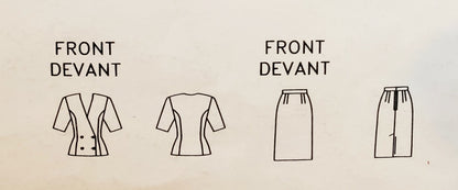 BUTTERICK, SEE & SEW, Sewing Pattern 4174, Jacket, Skirt, Double Breasted Jacket, Outfit, Size 12-16