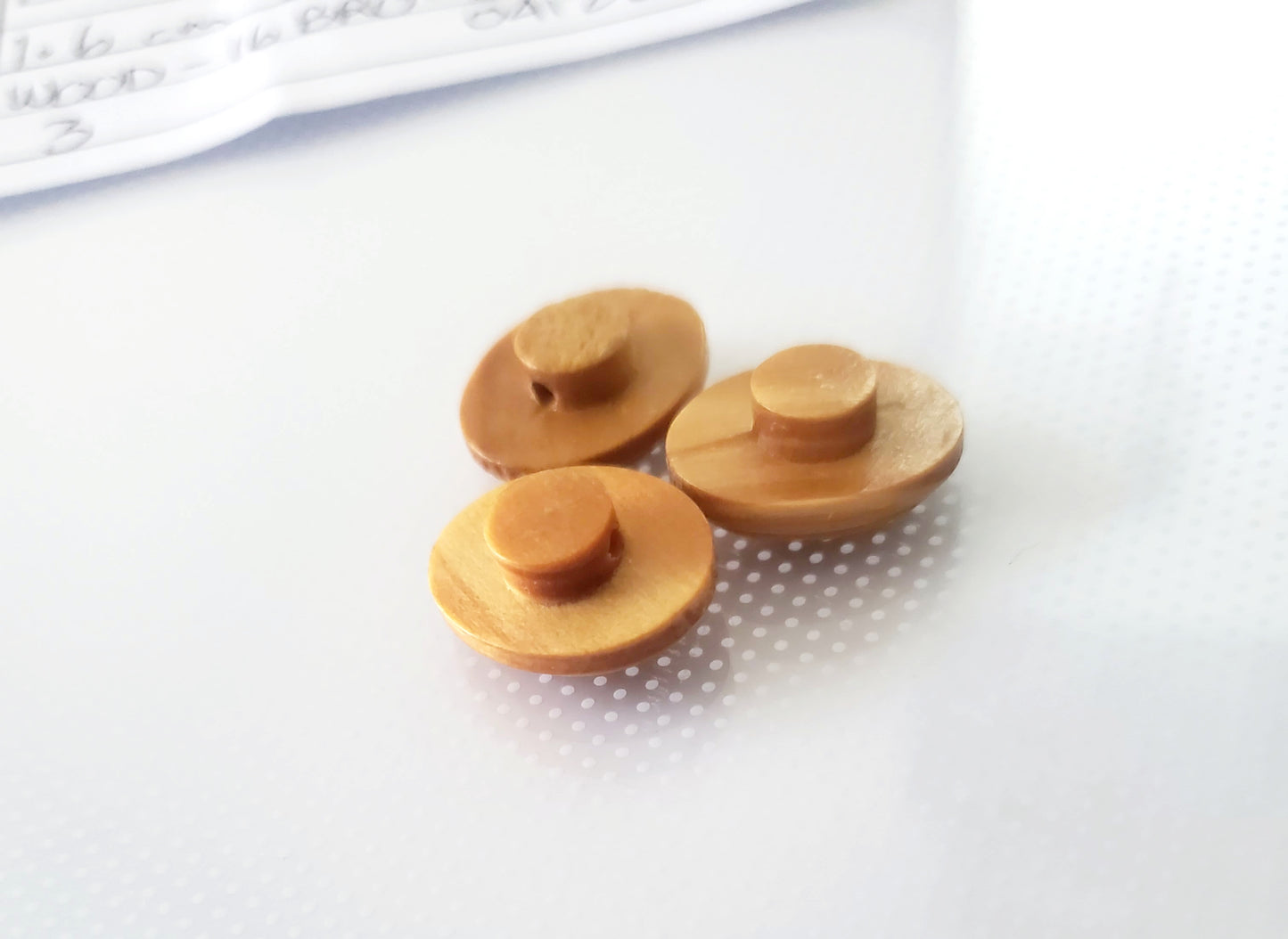 Shank Sewing Buttons, Oval Shape, Sizes 1.6cm, 16mm, Wooden, QTY 3