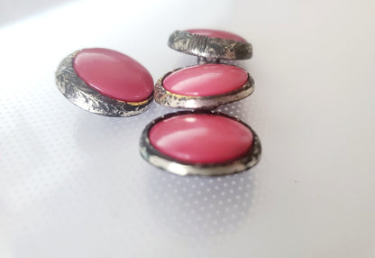 Shank Sewing Buttons, Size 20mm, 2cm, Plastic, Pink, QTY 4