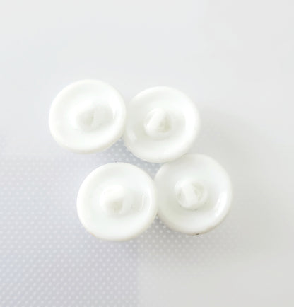 Shank Sewing Buttons, Sizes 20mm, 2cm, Porcelain, with Shell Type Pattern,  QTY 4