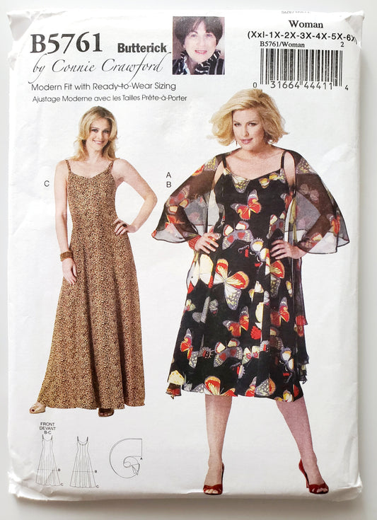 BUTTERICK Sewing Pattern B5761, Womens Wrap Dress Plus Size 18-44