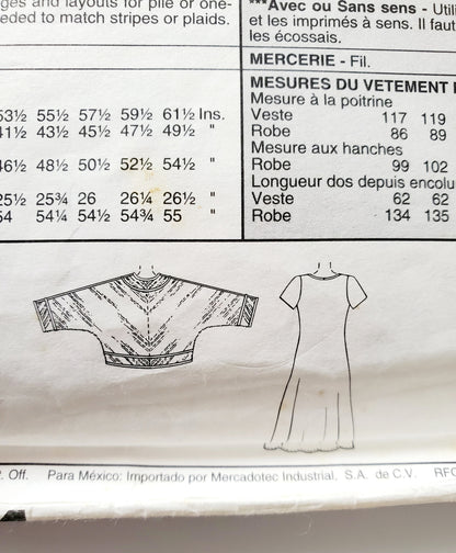MCCALLS Sewing Pattern 9044, Faux Chenille, Jacket, Dress, Size 6-24