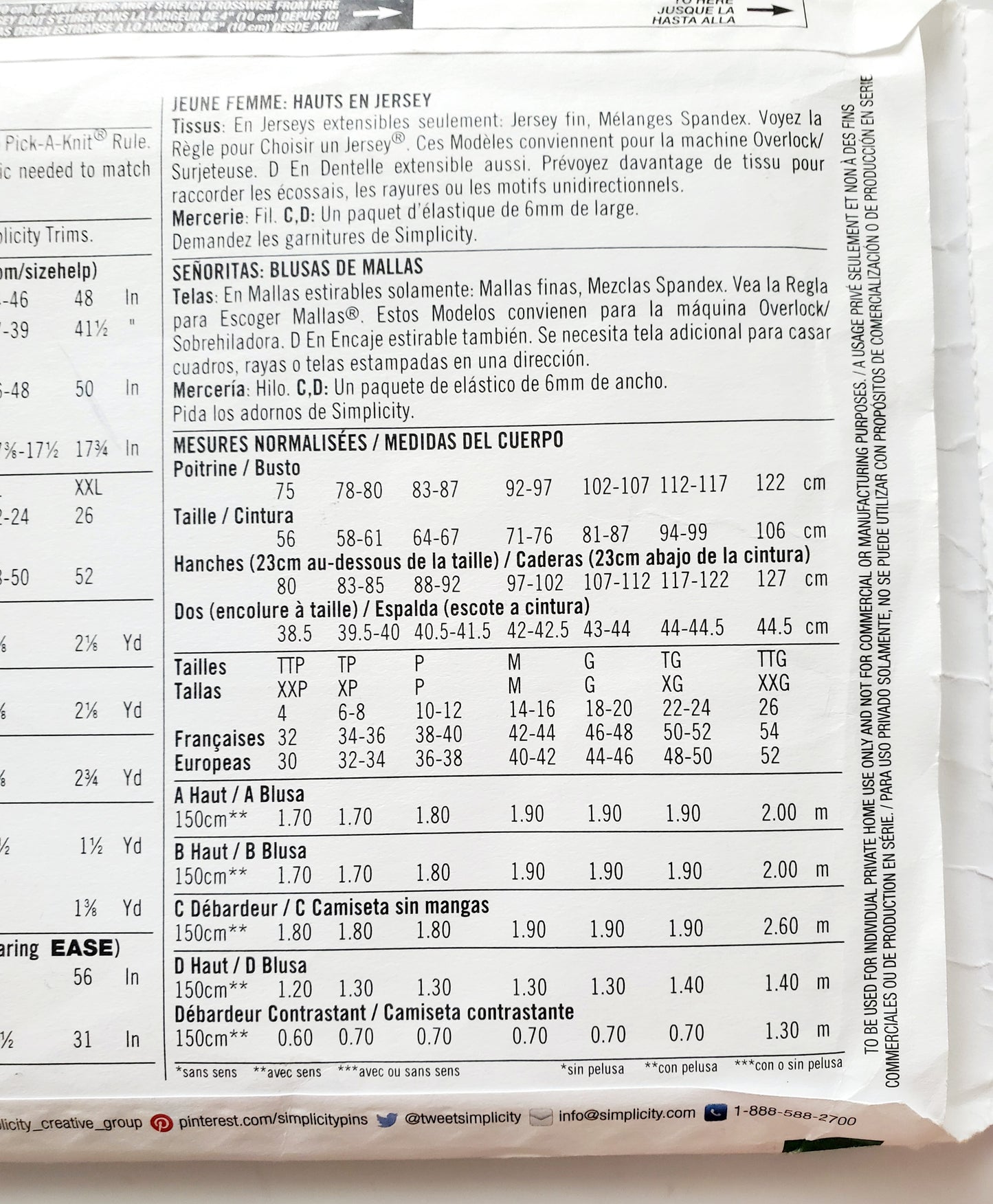 SIMPLICITY Sewing Pattern 8089, Tops, Slit in Sleeves, Batwing Sleeves, Size 4-26