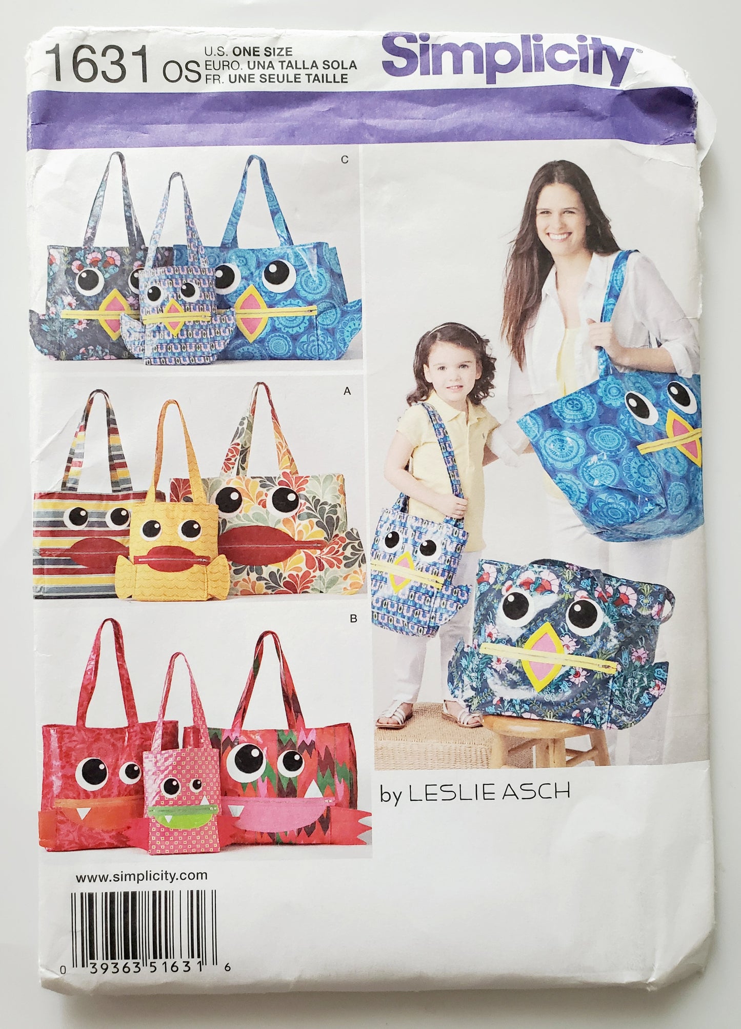 SIMPLICITY Sewing Pattern 1631, Bag, Craft, Kids, Swimming Bags