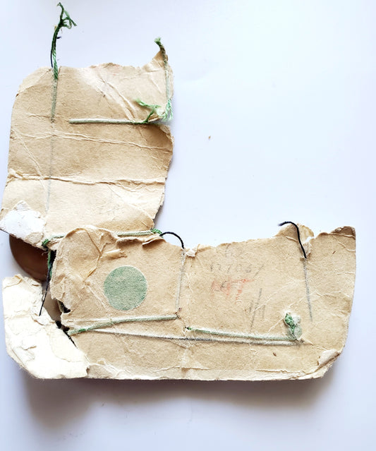 Vintage Brown Round 4-Holed Buttons, Size 28mm, 2.8cm, Plastic QTY 5