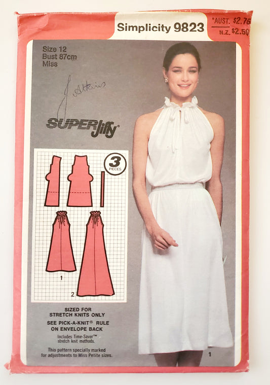 SIMPLICITY Sewing Pattern 9823, Super Jiffy Dress, Size 12