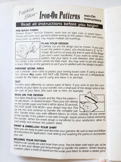 Vintage Iron on Patterns Booklet - Western Star - Cactus, Stars, Cowgirl Boots