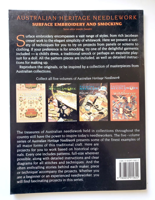 Australian NEEDLEWORK Surface Embroidery and Smocking: Jennifer Sanders