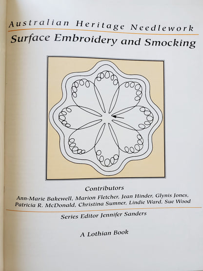 Australian NEEDLEWORK Surface Embroidery and Smocking: Jennifer Sanders