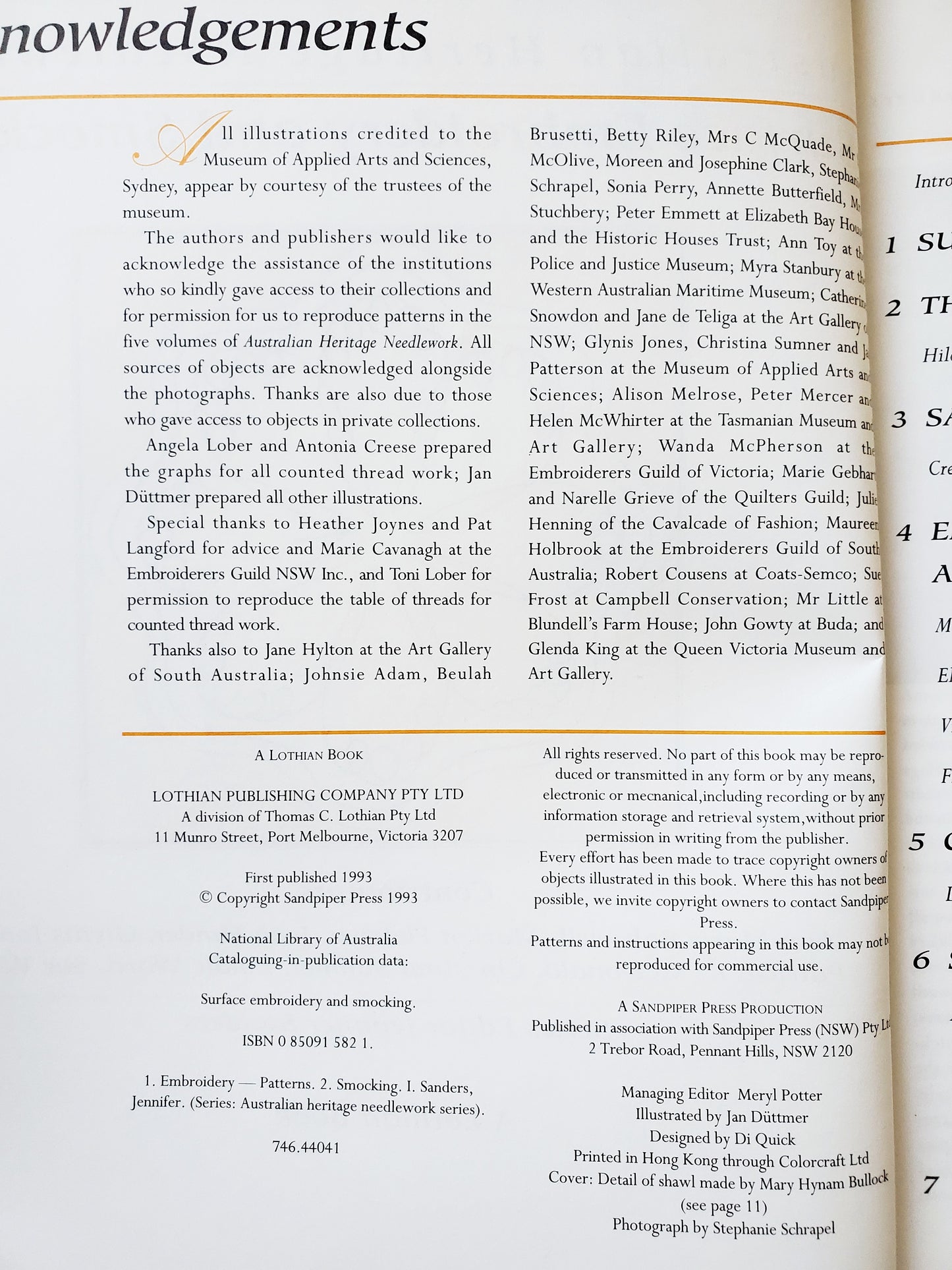 Australian NEEDLEWORK Surface Embroidery and Smocking: Jennifer Sanders