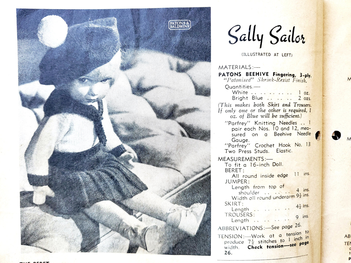 Vintage 1950's Patons Knitting Book No. 252. Tea Cozy Lampshade Bag Toy Rugs