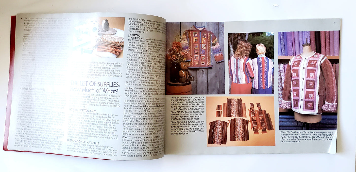 The Original Log Cabin Jacket & Vest Book- Barbara B Doriss, Quilting Book