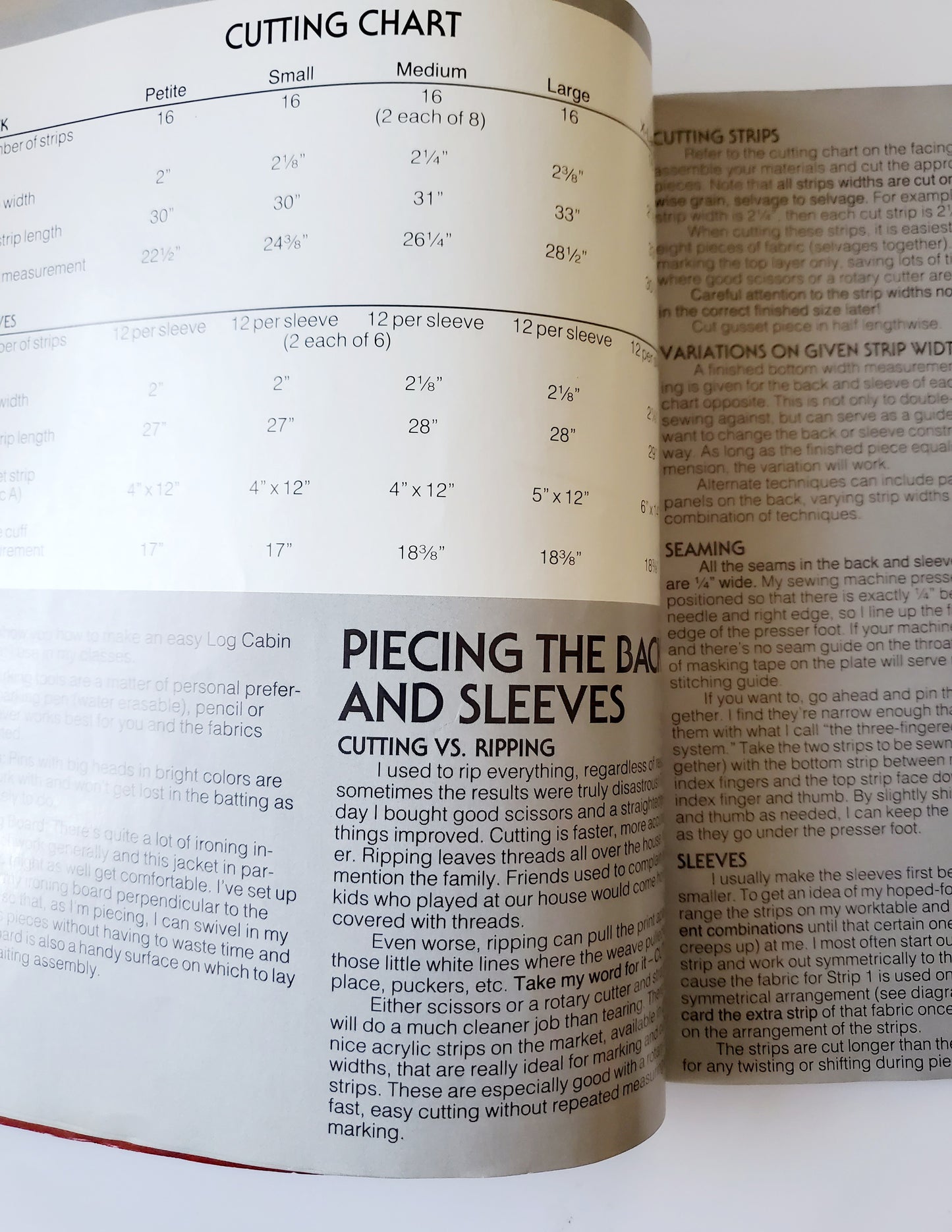 The Original Log Cabin Jacket & Vest Book- Barbara B Doriss, Quilting Book