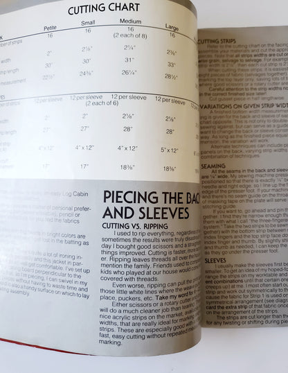 The Original Log Cabin Jacket & Vest Book- Barbara B Doriss, Quilting Book