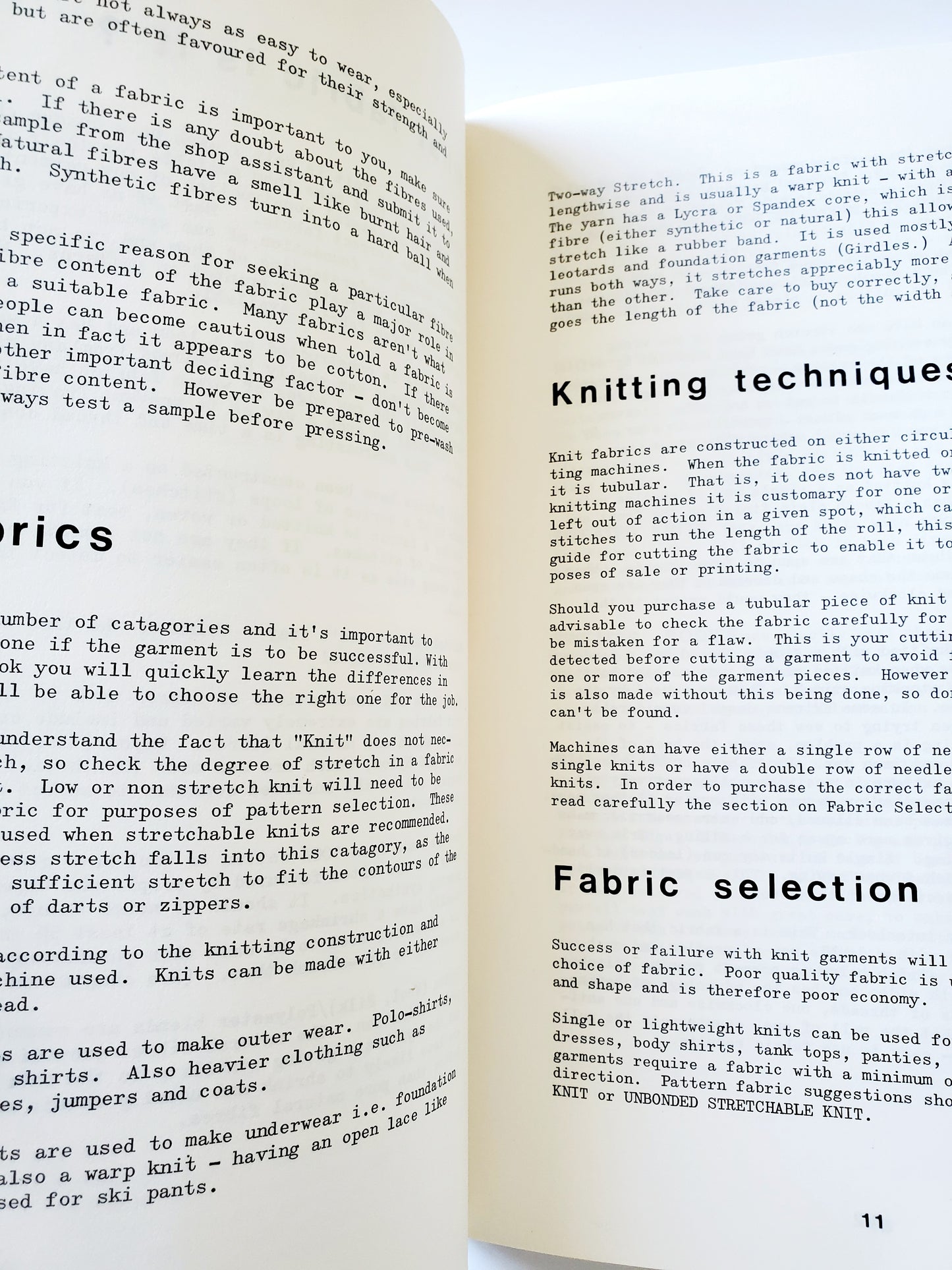 Knit Sewing, Dawn Brown - Instructional Book for Sewing with Knit Fabrics