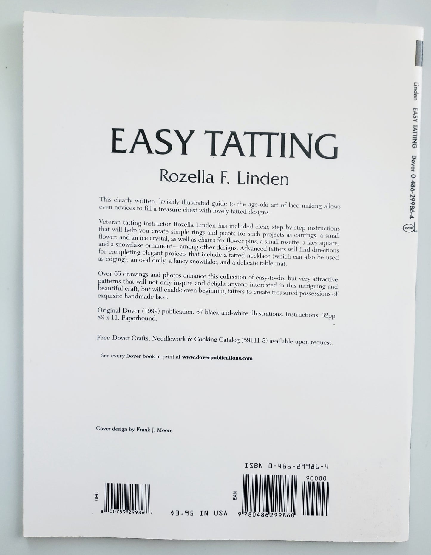 EASY TATTING - Rozella F. Linden, Dover Needlework Series, Original Vintage Book