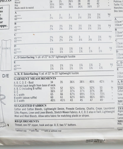 NEW LOOK Sewing Pattern 6200, Sleeveless Dress With Wrap Style Front 8-18