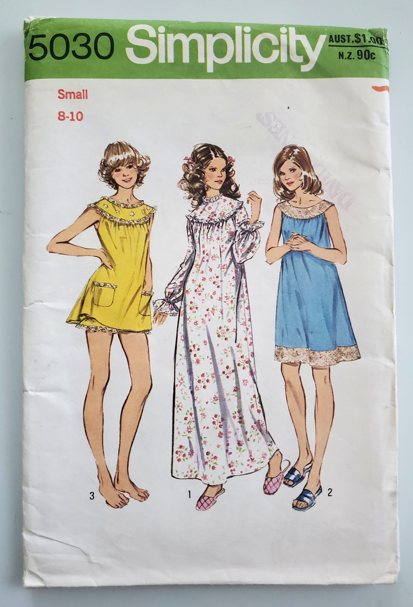 SIMPLICITY Vintage Sewing Pattern 5030, Womans, Nightgown, Bloomers, Size 8-10