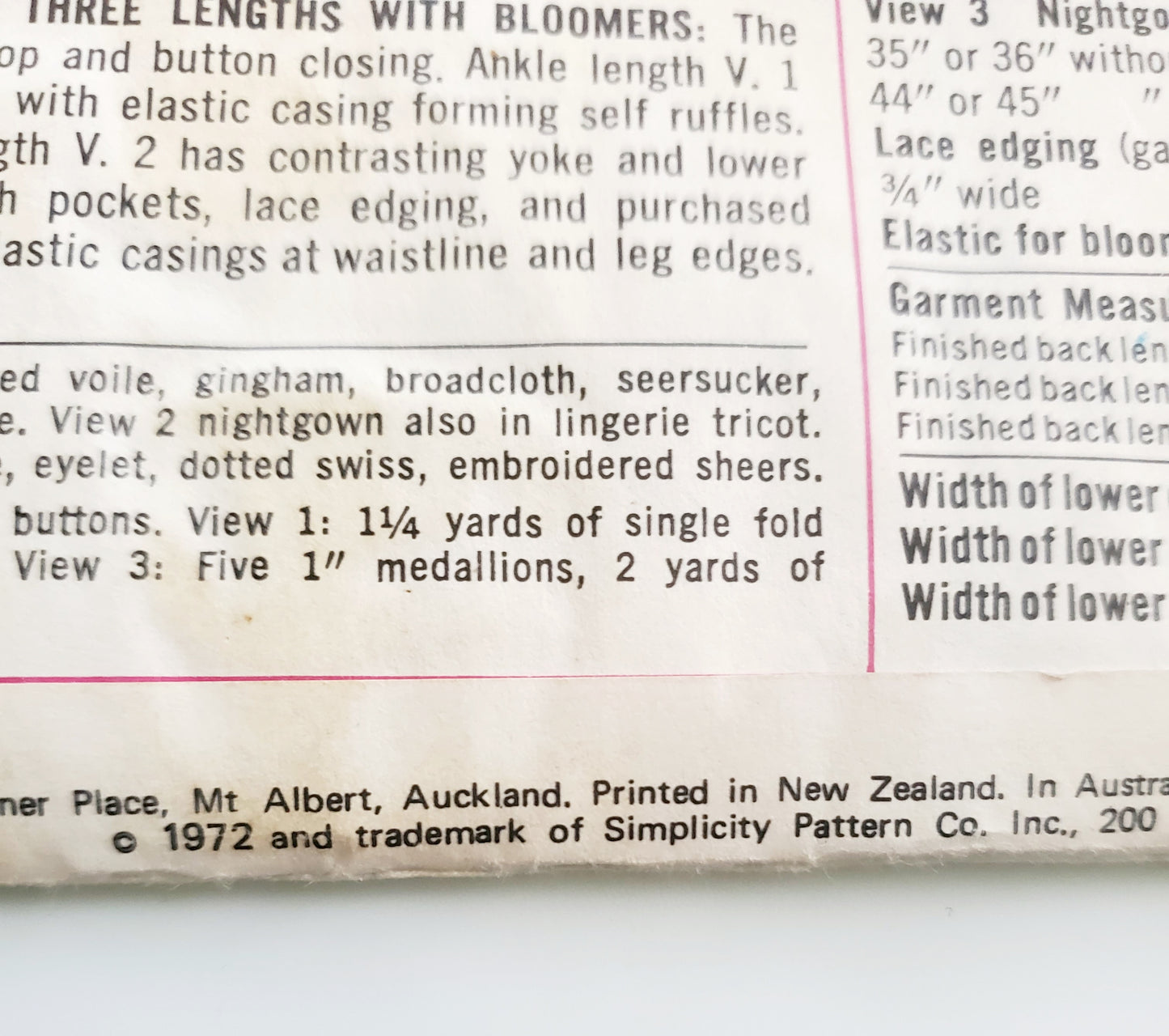 SIMPLICITY Vintage Sewing Pattern 5030, Womans, Nightgown, Bloomers, Size 8-10