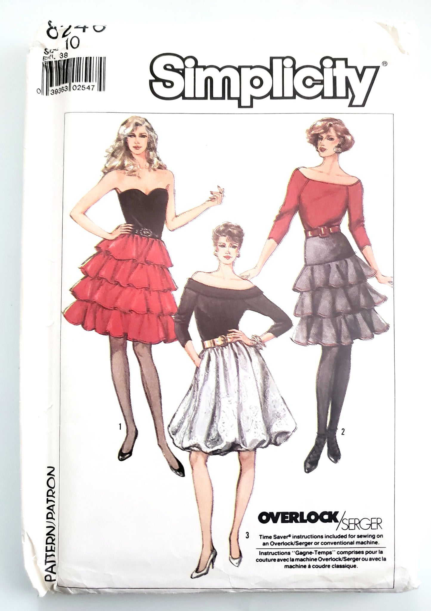 SIMPLICITY Sewing Pattern 8246 Flamenco Skirt, Ruffles, Dance, Party Skirt, Size 10
