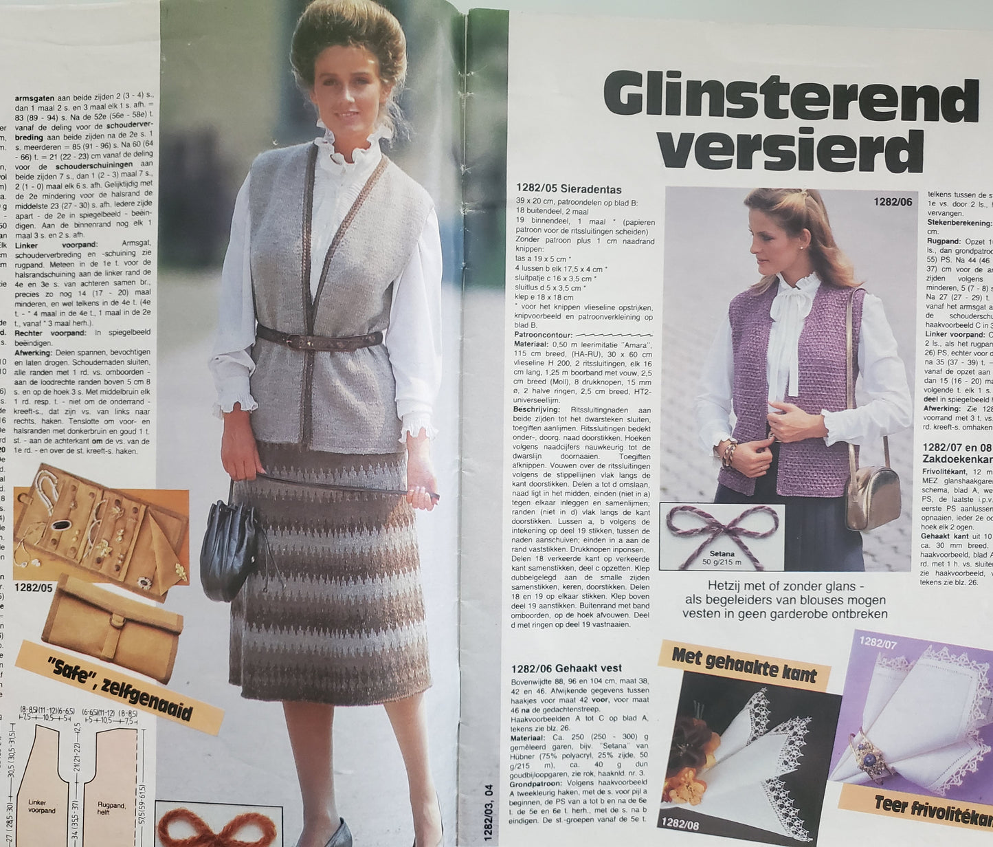 ANNA Vintage BURDA Plezier methandwerken December 1982 Magazine (pattern insert)