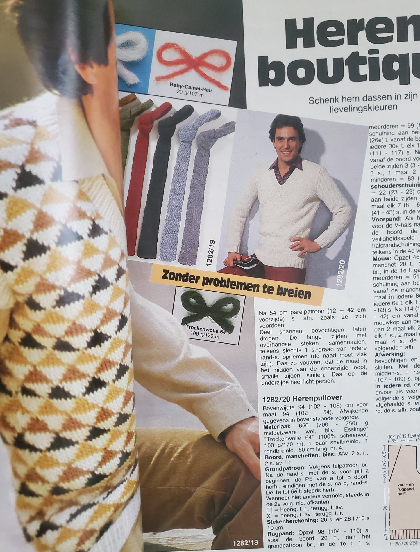 ANNA Vintage BURDA Plezier methandwerken December 1982 Magazine (pattern insert)