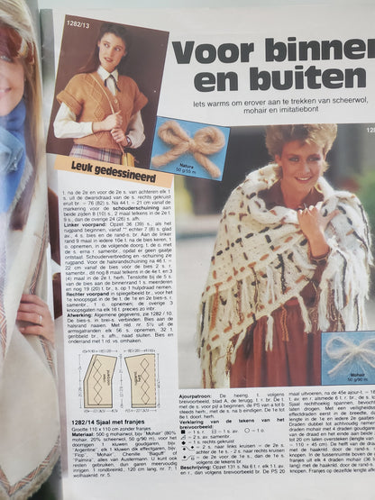 ANNA Vintage BURDA Plezier methandwerken December 1982 Magazine (pattern insert)
