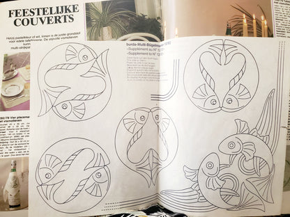 ANNA Vintage BURDA Plezier methandwerken December 1982 Magazine (pattern insert)