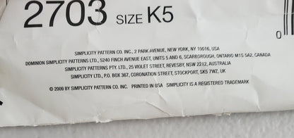 SIMPLICITY Sewing Pattern 2703, Dress, Top, Jacket, Pants, Size 8-16