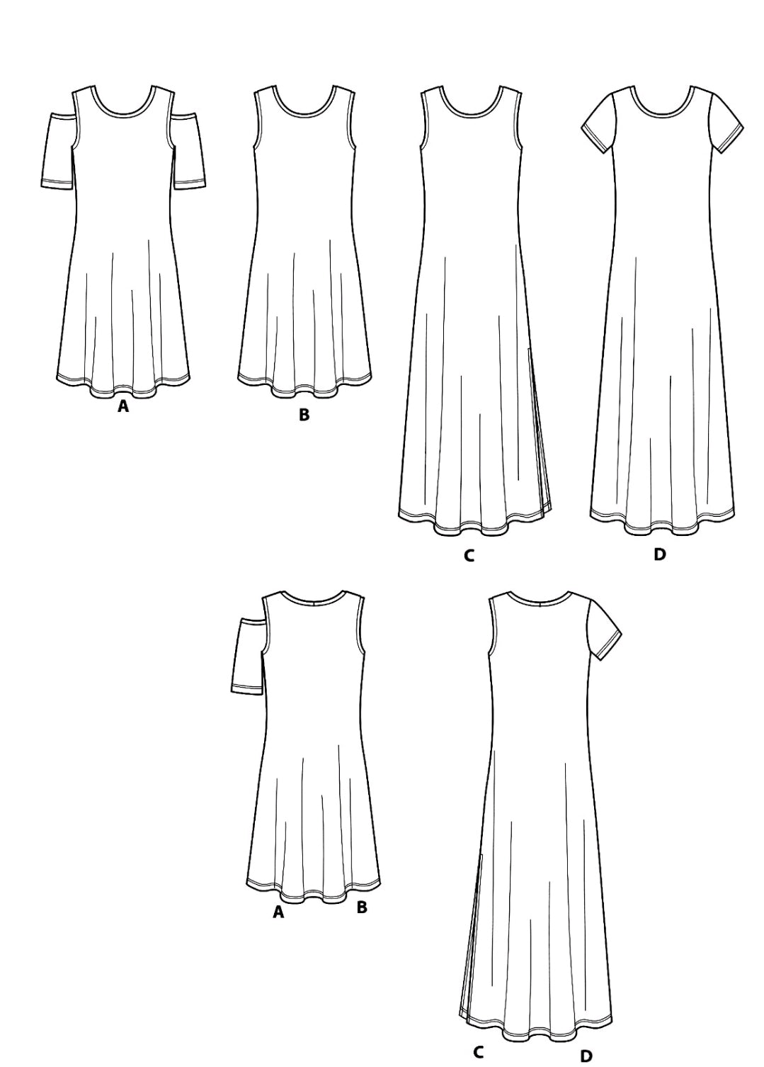 SIMPLICITY Sewing Pattern 8590, Dress, Knit Dress, Plus Size, Size 22-40