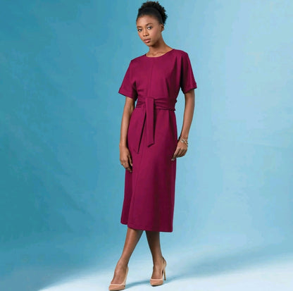 SIMPLICITY Sewing Pattern S8981, Dress, Fabric Belt, Size 6-14